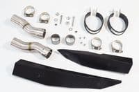 GSX 1300 R HAYABUSA 2021 - 2026 4-2 Link Pipes + 200mm Oval Stainless Carbon Tip Silencers