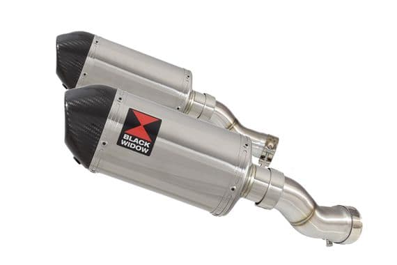 GSX 1300 R HAYABUSA 2021 - 2026 4-2 Link Pipes + 200mm Oval Stainless Carbon Tip Silencers