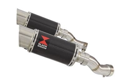 GSX 1300 R HAYABUSA 2021 - 2026 4-2 Link Pipes + 200mm Round Carbon Silencers