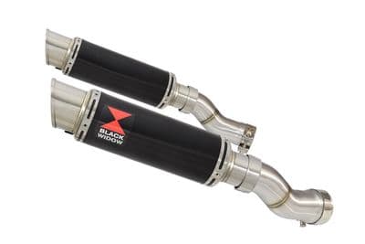 GSX 1300 R HAYABUSA 2021 - 2026 4-2 Link Pipes + 230mm GP Round Black Stainless Silencers