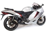 GSX 1300 R HAYABUSA 2021 - 2026 4-2 Link Pipes + 230mm GP Round Carbon Silencers