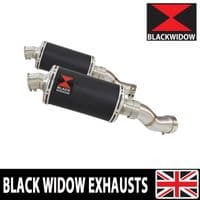 GSX 1300 R HAYABUSA 2021 - 2026 4-2 Link Pipes + 230mm Oval Black Stainless Silencers