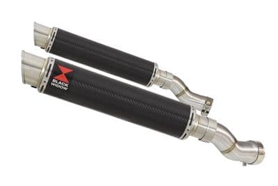 GSX 1300 R HAYABUSA 2021 - 2026 4-2 Link Pipes + 350mm GP Round Carbon Silencers