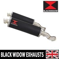 GSX 1300 R HAYABUSA 2021 - 2026 4-2 Link Pipes + 400mm Oval Black Stainless Silencers