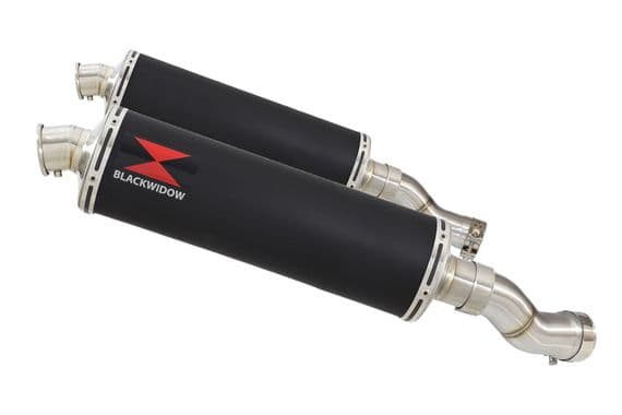 GSX 1300 R HAYABUSA 2021 - 2026 4-2 Link Pipes + 400mm Oval Black Stainless Silencers