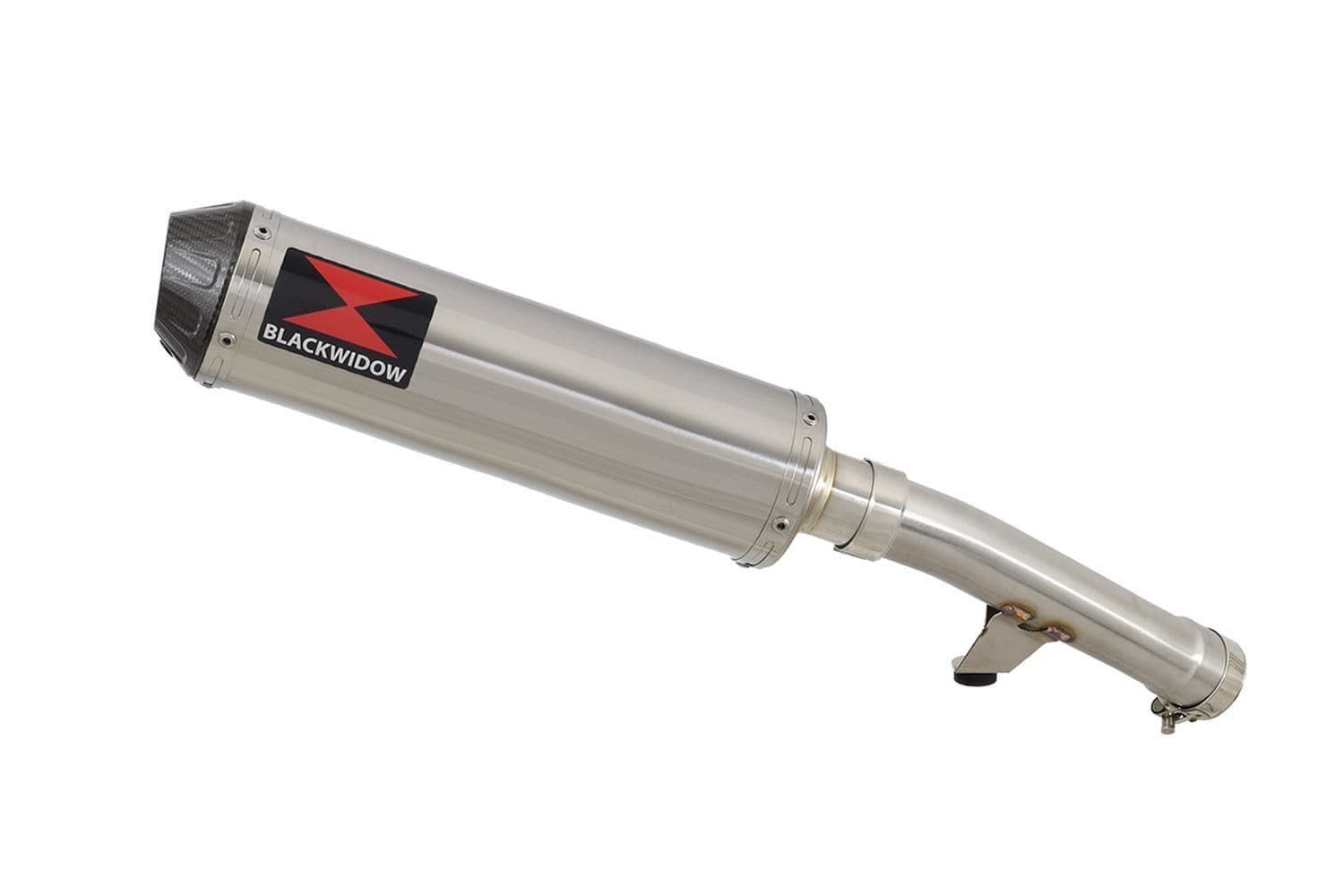 GSX 650 F 2007-2016 Exhaust Link Pipe 370mm Round Stainless Carbon