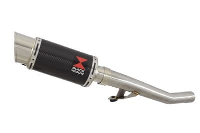 GSX 750 Inazuma Link Pipe and 200mm Round Carbon Silencer