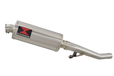 GSX 750 Inazuma Link Pipe and 300mm Oval Stainless Silencer