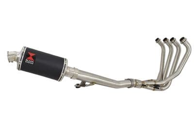 GSX 750 Inazuma Performance Race Exhaust 230mm Oval Black Stainless Silencer