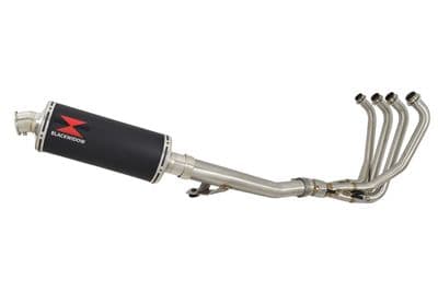 GSX 750 Inazuma Performance Race Exhaust 300mm Oval Black Stainless Silencer