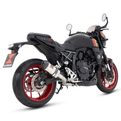 GSX-8 T / 8TT 2025 - 2026 Exhaust System 200 mm Oval Stainless Steel Carbon Tip Silencer