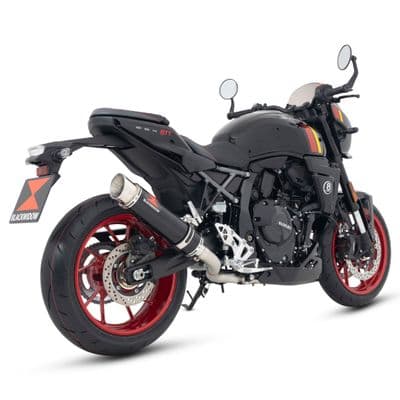 GSX-8 T / 8TT 2025 - 2026 Exhaust System 360 mm Round GP Black Stainless Steel Silencer