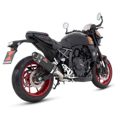 GSX-8 T / 8TT 2025 Exhaust System 300 mm Tri - Oval Black Stainless Steel Carbon Tip Silencer