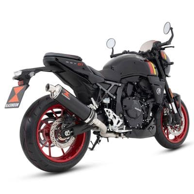 GSX-8 T / 8TT 2025 Exhaust System 400 mm Oval Black Stainless Steel Silencer