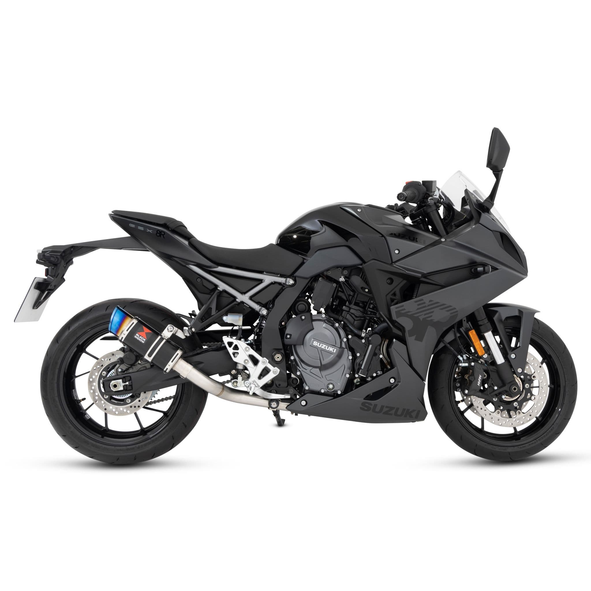 GSX-8R 2025 - 2026 Exhaust System 200 mm Round Black Stainless
