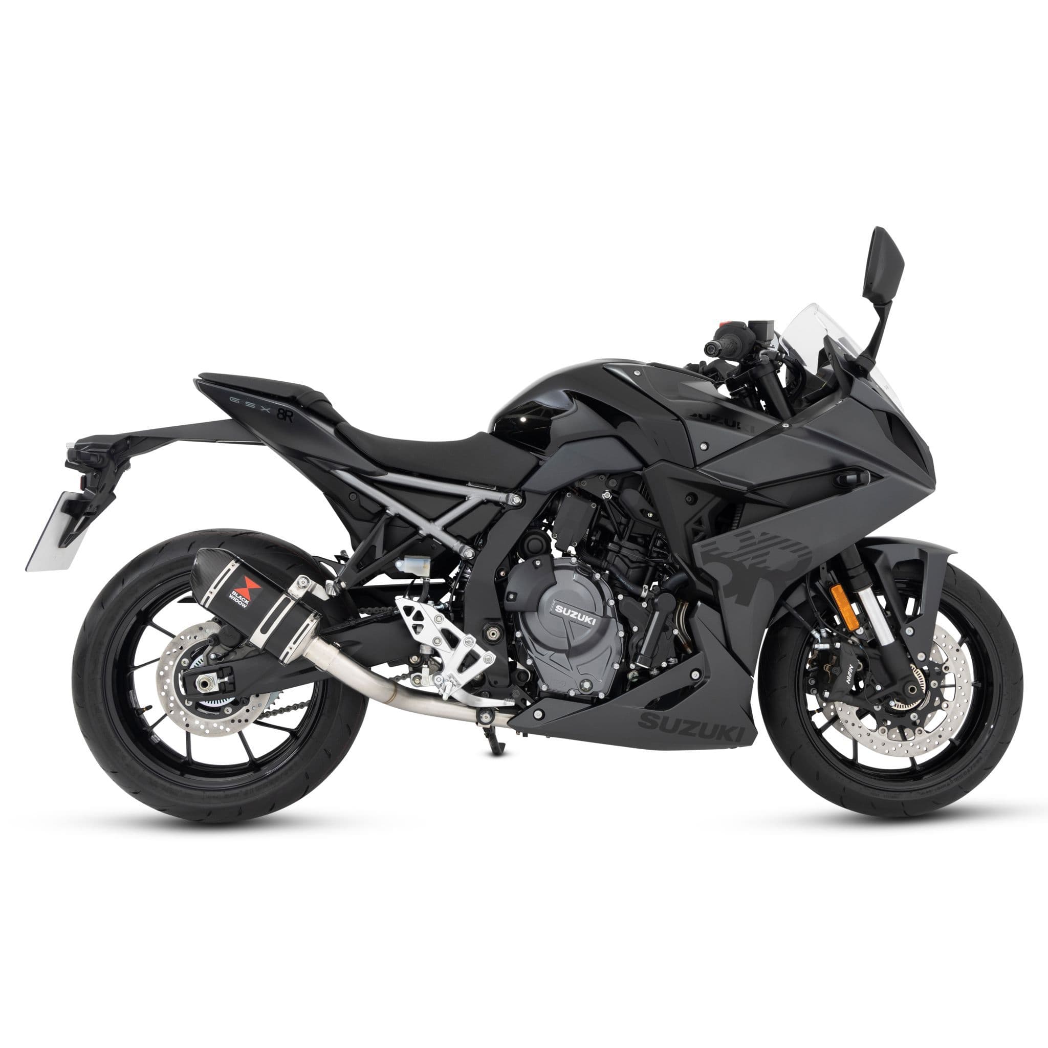 MM。 GSX - 8S 2025 - 2026 Exhaust System 200 mm Oval Black Stainless