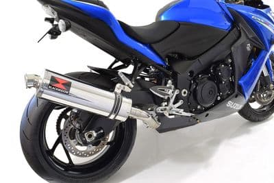 GSX-S 1000 F De-Cat Race Full Exhaust System + 400mm Oval Stainless Silencer