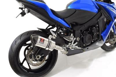 GSX-S 1000 F Exhaust Silencer Kit 200mm Oval Stainless Carbon Tip