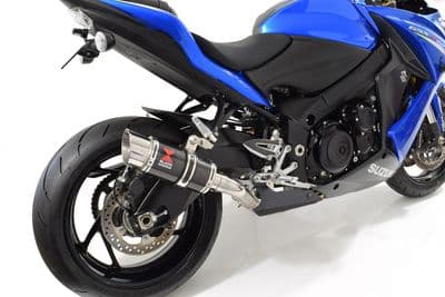 GSX-S 1000 F Exhaust Silencer Kit 200mm Round Carbon