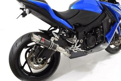 GSX-S 1000 F Exhaust Silencer Kit 230mm GP Round Carbon