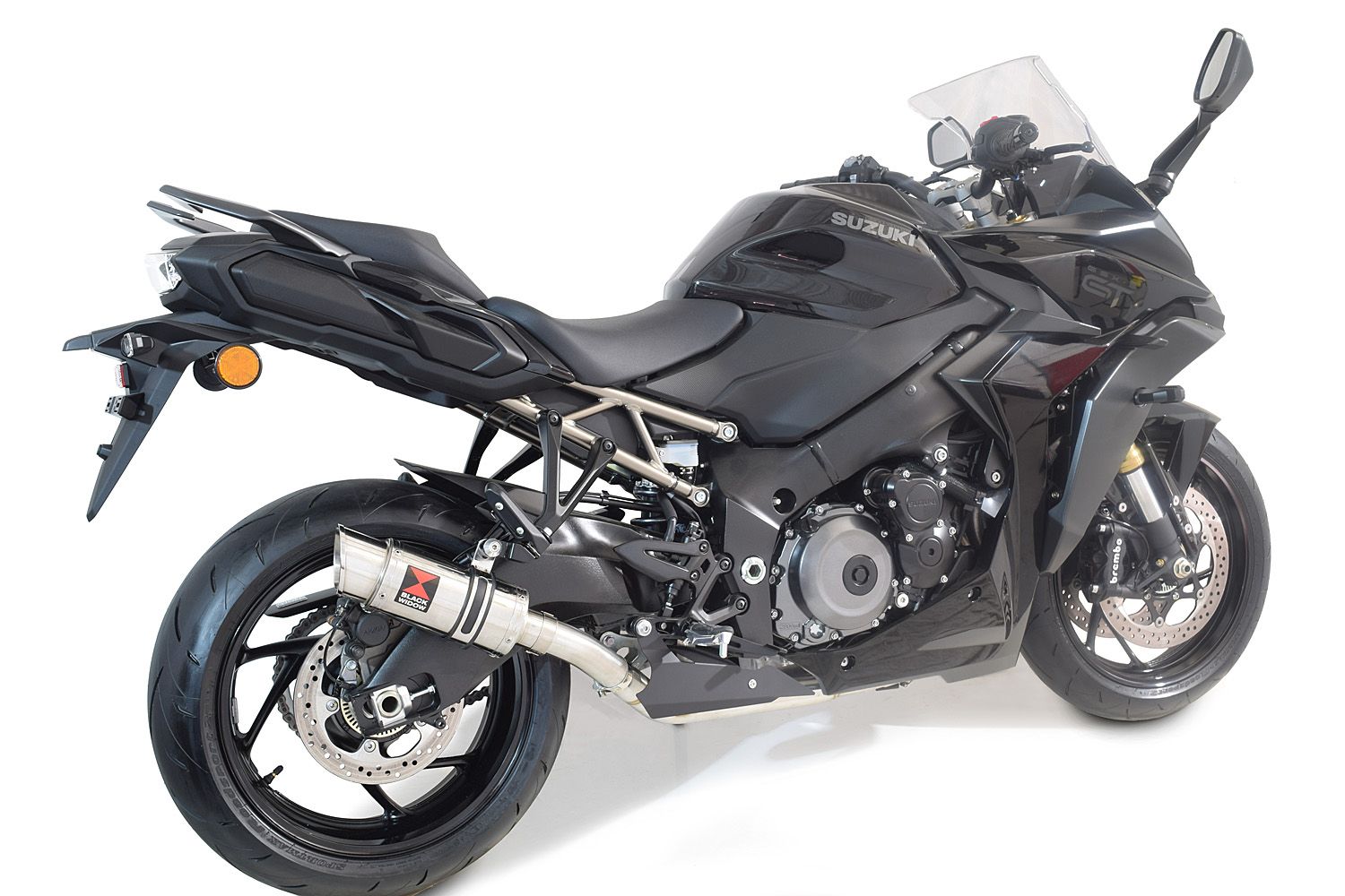 GSX-S 1000 / GT Gen 2 21-24 De-Cat Race Exhaust System 200mm Round Stainless Silencer