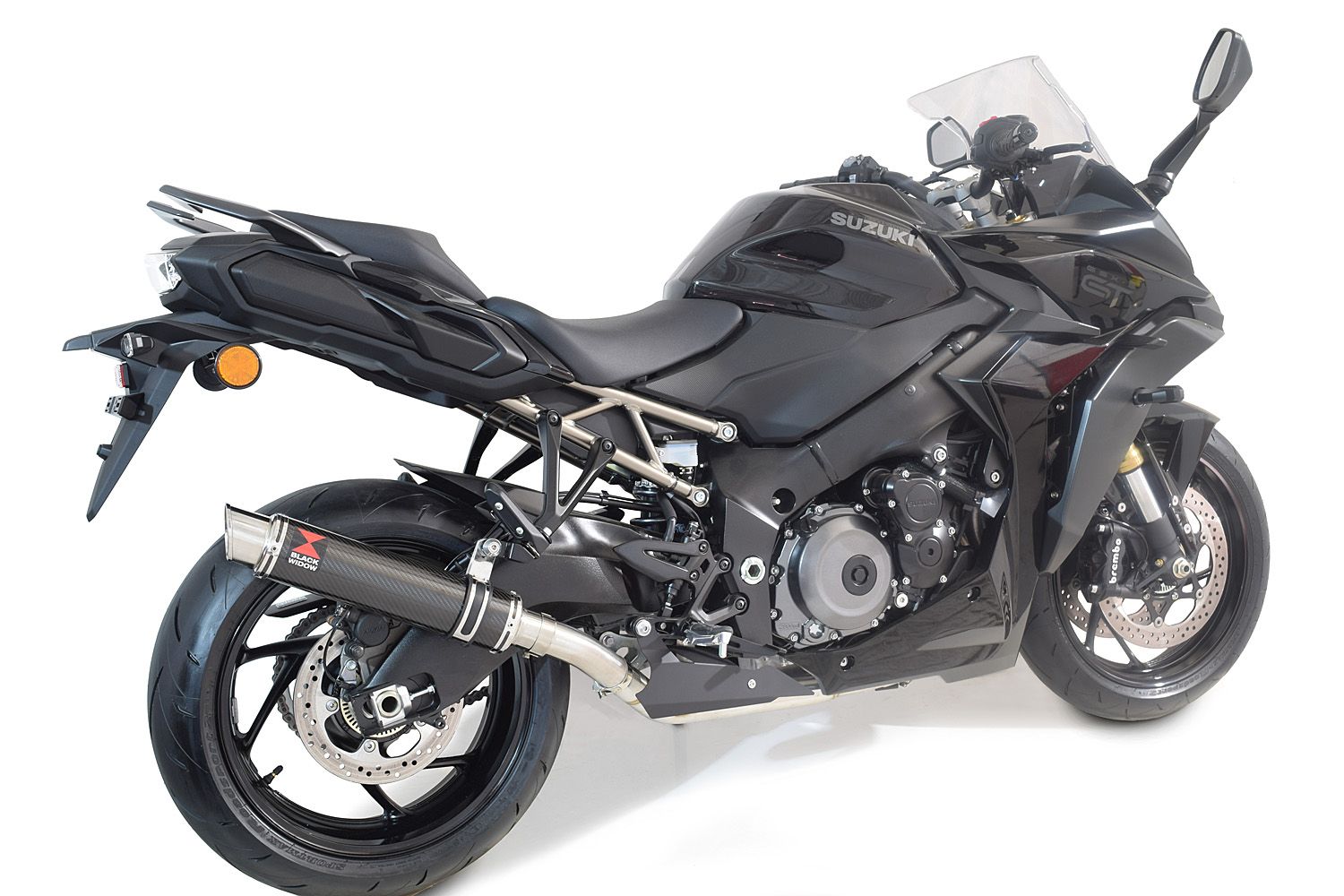 GSX-S 1000 / GT Gen 2 21-24 De-Cat Race Exhaust System 350mm GP Round Carbon Silencer