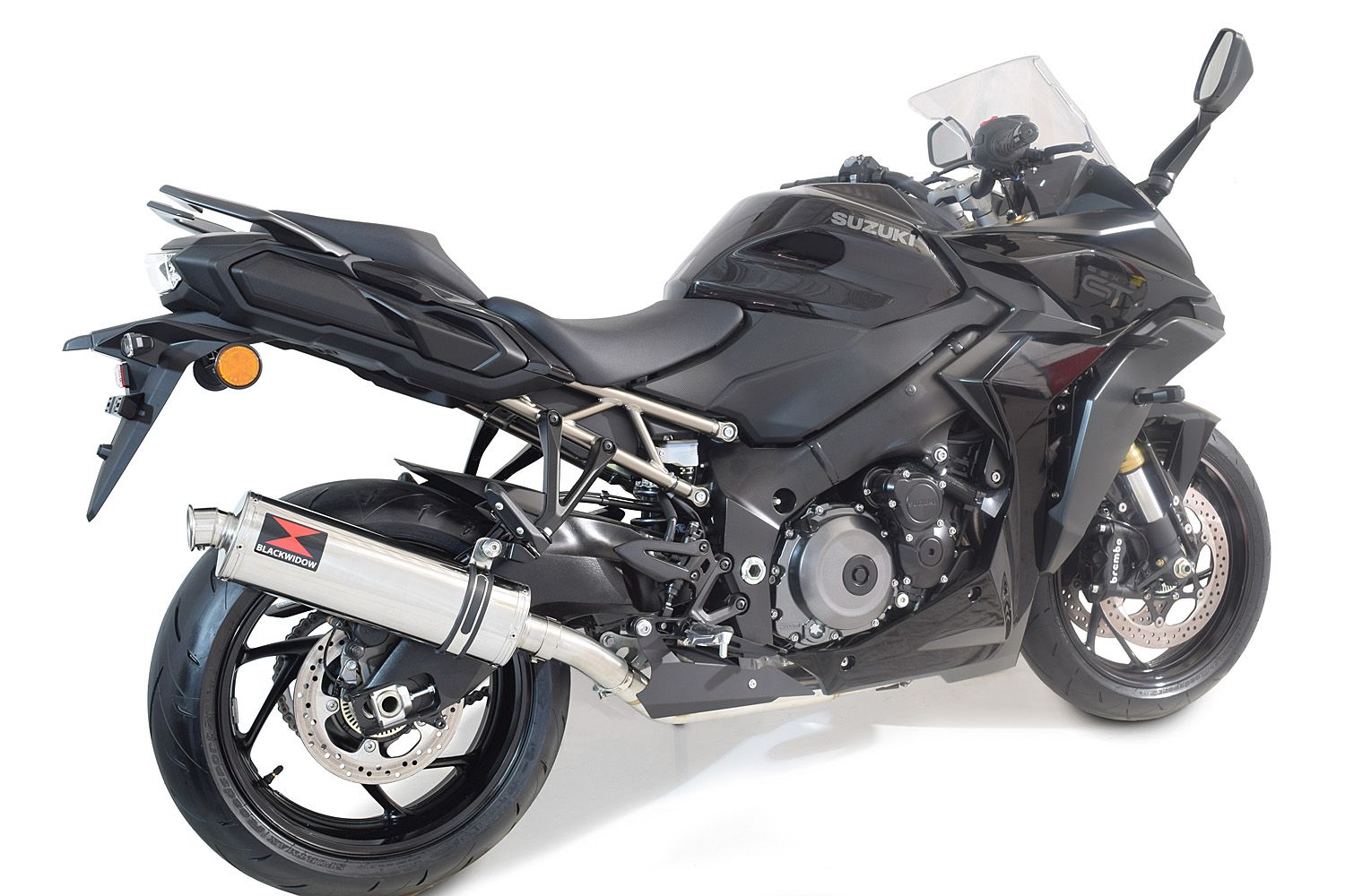 GSX-S 1000 / GT Gen 2 21-24 De-Cat Race Exhaust System 400mm Oval Stainless Silencer