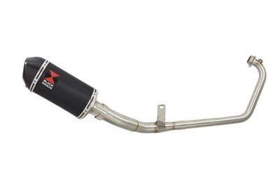 GSX-S 125/150 2017-2025 Performance Exhaust System + 200mm Oval Black Stainless Carbon Tip Silencer