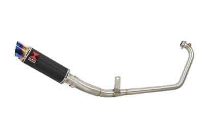 GSX-S 125 / 150 2017 - 2025 Performance Exhaust System + 230mm Round Blue Tip Carbon Silencer