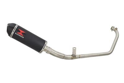 GSX-S 125/150 2017-2025 Performance Exhaust System + 300mm Oval Black Stainless Carbon Tip Silencer