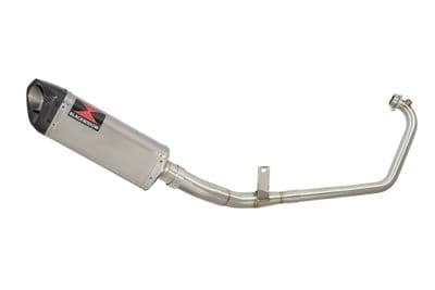 GSX-S 125 / 150 2017-2025 Performance Exhaust System + 300mm Tri Oval Stainless Carbon Tip Silencer