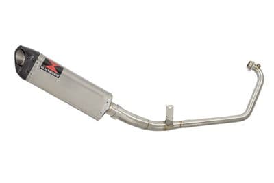 GSX-S 125 / 150 2017-2025 Performance Exhaust System + 350mm Tri Oval Stainless Carbon Tip Silencer