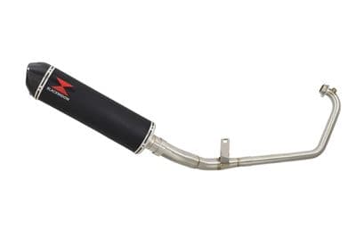 GSX-S 125/150 2017-2025 Performance Exhaust System + 400mm Oval Black Stainless Carbon Tip Silencer