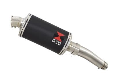 GSX-S 750 2015-2023 Exhaust Silencer Kit + 230mm Oval Black Stainless Silencer