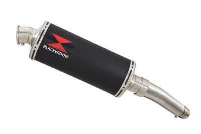 GSX-S 750 2015-2023 Exhaust Silencer Kit + 300mm Oval Black Stainless Silencer