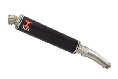 GSX-S 750 2015-2023 Exhaust Silencer Kit + 350mm Round Black Stainless Silencer