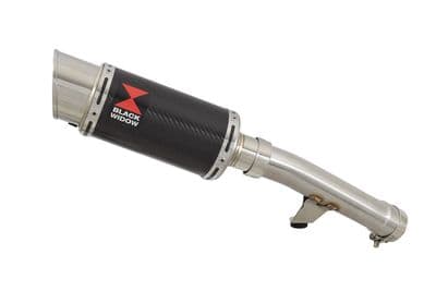 GSX1250FA 2010-2016 Water Cooled Exhaust Link Pipe + 200mm Round Carbon Silencer