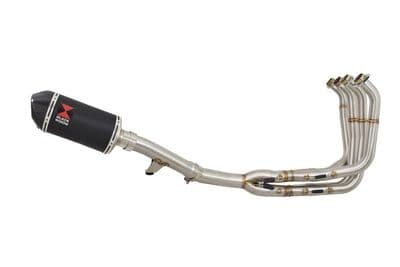 GSX1250FA 2010-2016 Water Cooled Race Exhaust System 200mm Oval Black Stainless Carbon Tip Silencer