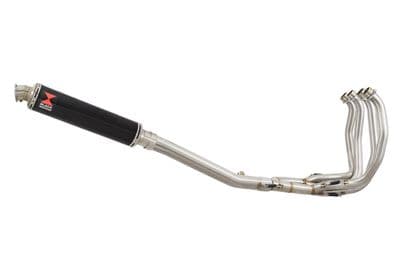 GSX1300 R HAYABUSA 1999-2007 4-1 Exhaust System 350mm Round Black Stainless Silencer