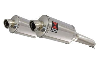GSX1300R HAYABUSA 02-07 4-2 Exhaust Link Pipes + 230mm Oval Stainless Silencers
