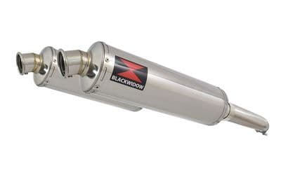 GSX1300R HAYABUSA 02-07 4-2 Exhaust Link Pipes + 400mm Round Stainless Silencers