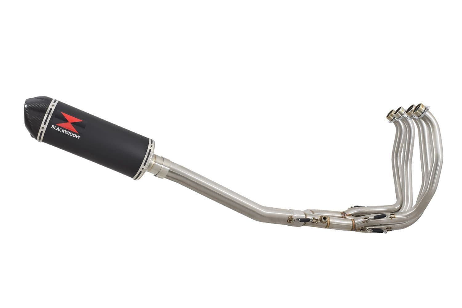 IV300 黒 Kawasaki ZX-14R (2012-2025) Dual S1R 3K Black Carbon Slip-On