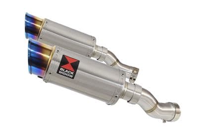 GSX1300R HAYABUSA 2021 - 2025 4-2 Link Pipes + 200mm Round Blue Tip Stainless Silencers