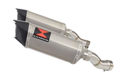 GSX1300R HAYABUSA 2021 - 2025 4-2 Link Pipes + 300mm Hexagonal Stainless Carbon Tip Silencers