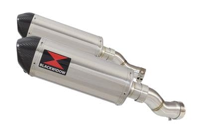 GSX1300R HAYABUSA 2021 - 2025 4-2 Link Pipes + 300mm Oval Stainless Carbon Tip Silencers