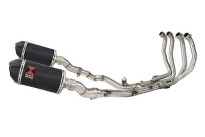 GSX1300R HAYABUSA 2021 - 2026 4-2 Race De - Cat Exhaust System 200mm Oval Black Carbon Tip Silencers