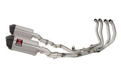 GSX1300R HAYABUSA 2021-2026 4-2 Race De-Cat Exhaust System 200mm Oval Stainless Carbon Tip Silencers