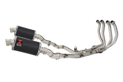GSX1300R HAYABUSA 2021 - 2026 4-2 Race De - Cat Exhaust System 230mm Oval Black Stainless Silencers