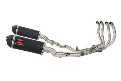 GSX1300R HAYABUSA 2021 - 2026 4-2 Race De - Cat Exhaust System 300mm Oval Black Carbon Tip Silencers