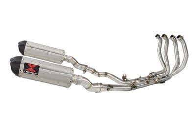 GSX1300R HAYABUSA 2021-2026 4-2 Race De-Cat Exhaust System 300mm Oval Stainless Carbon Tip Silencers